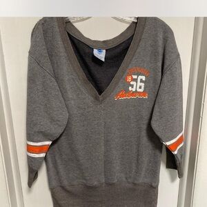NCAA Gray V-Neck Sweatshirt